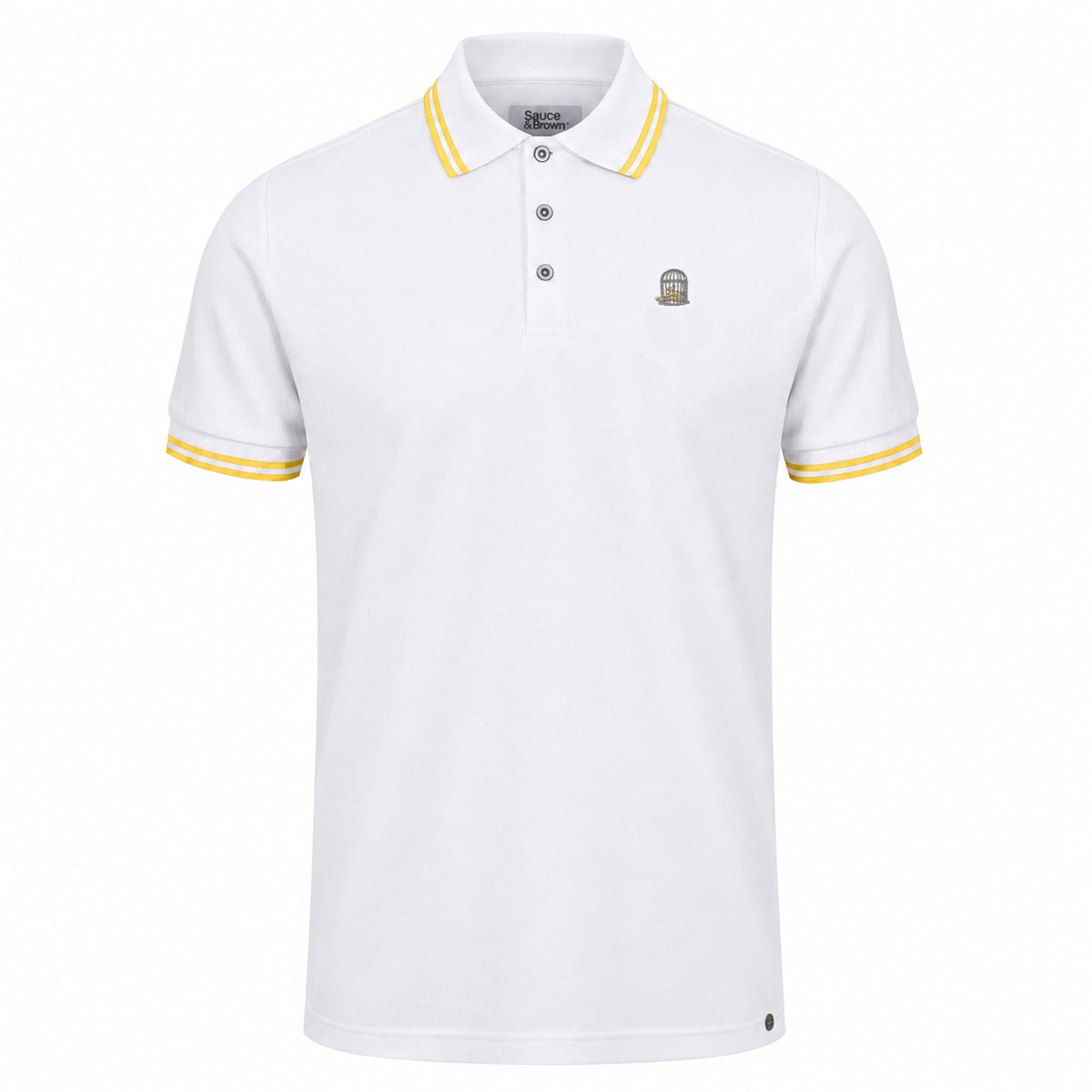 Capri Polo — White/Yellow