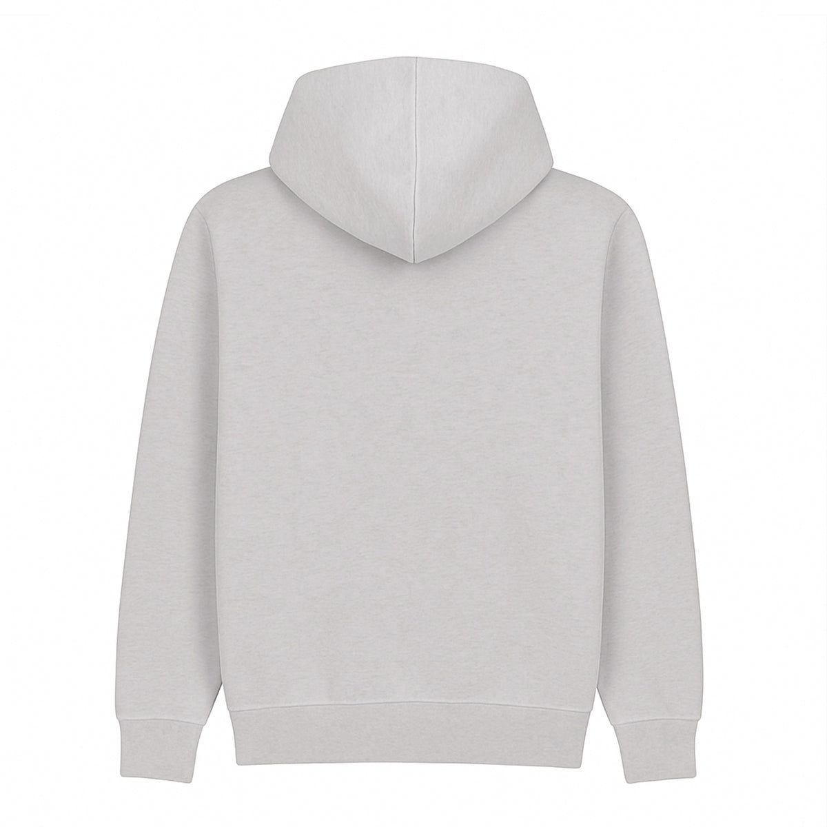 Rear view of Daub Hoody in light grey by Sauce & Brown