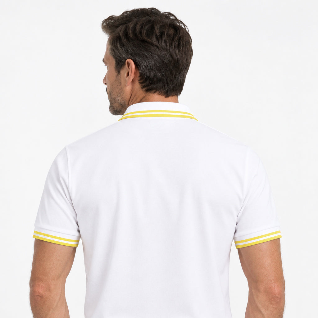 Capri Polo — White/Yellow