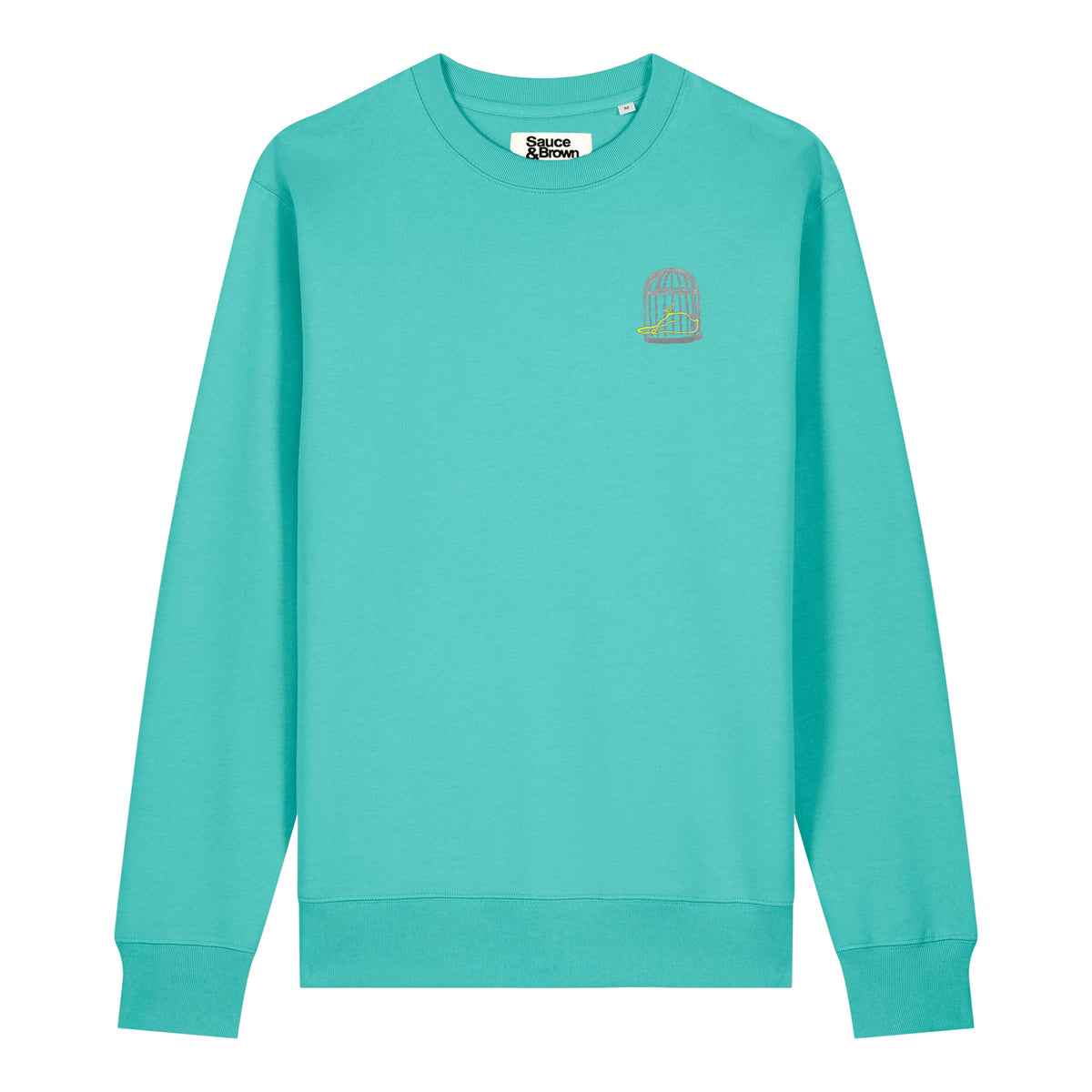 Mens Pool sweatshirt with embroidered chest logo – Sauce & Brown Pool Sweatshirt front view